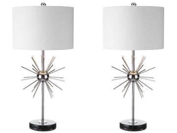 Aria 31.5" Metal/Marble LED Table Lamp - JONATHAN Y